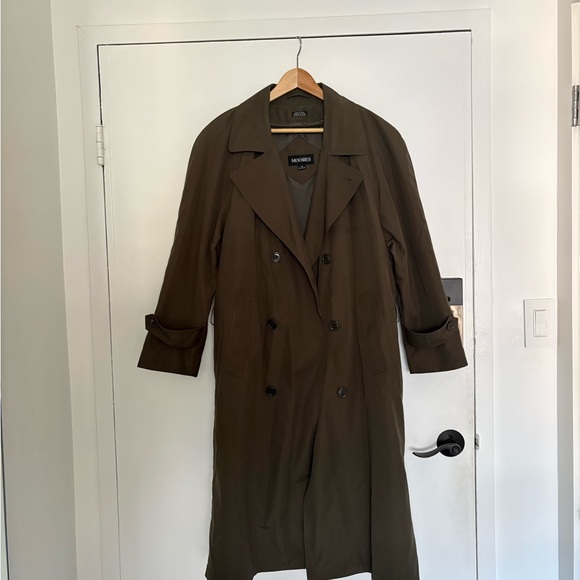 Women's Olive Green Trench Coat - Picture 8 of 13